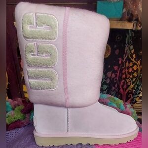 UGG Light Pink and Cream Boots